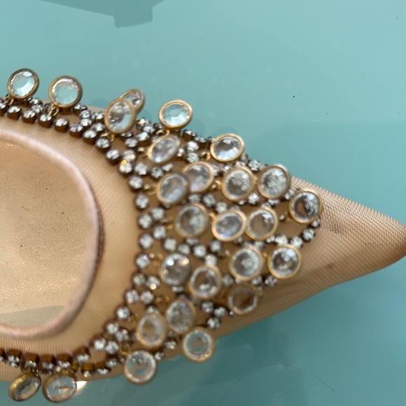 Oscar de la Renta Shoes - Oscar de la Renta 3 1/4” heels with rhinestone embellished mesh